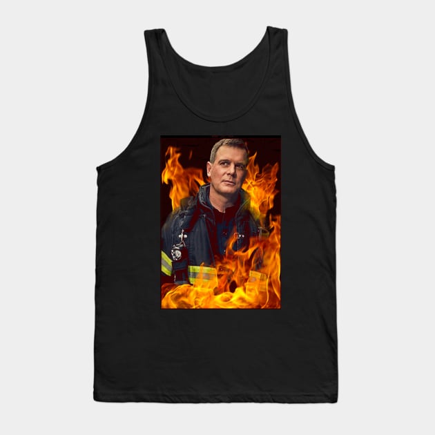 911 - Bobby ‘Cap’ Nash - Flames Tank Top by vickytoriaq